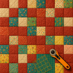 Classic checkerboard quilt design