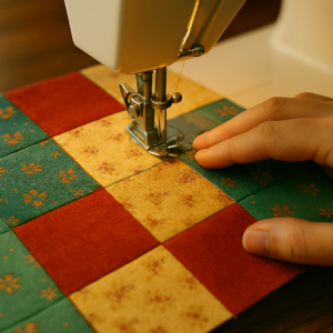 Sewing quilt blocks together